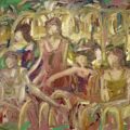 Pink palace dancers of the golden city oils on canvas 170x160cm 2024 6950