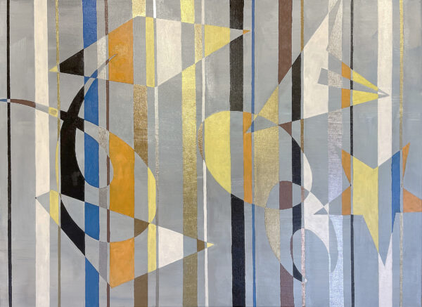 Geometric forms 101x76cm Oil on Canvas scaled